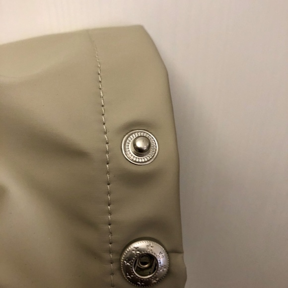 Women's XL Beige Hooded Raincoat Trenchcoat - Picture 7 of 8